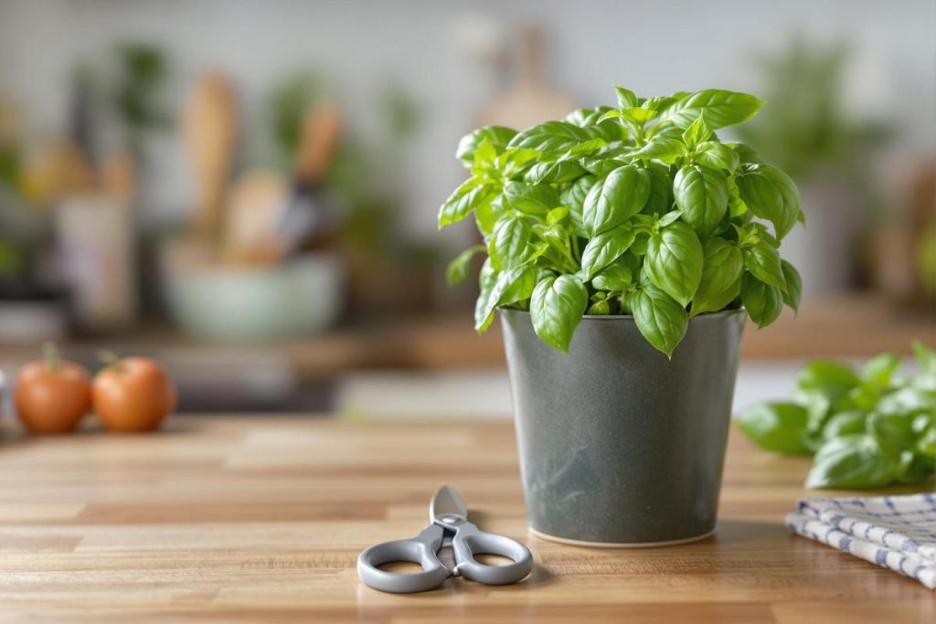 Arrêtez de couper votre basilic en pot n’importe comment : la méthode pour qu’il repousse et reste bien fourni