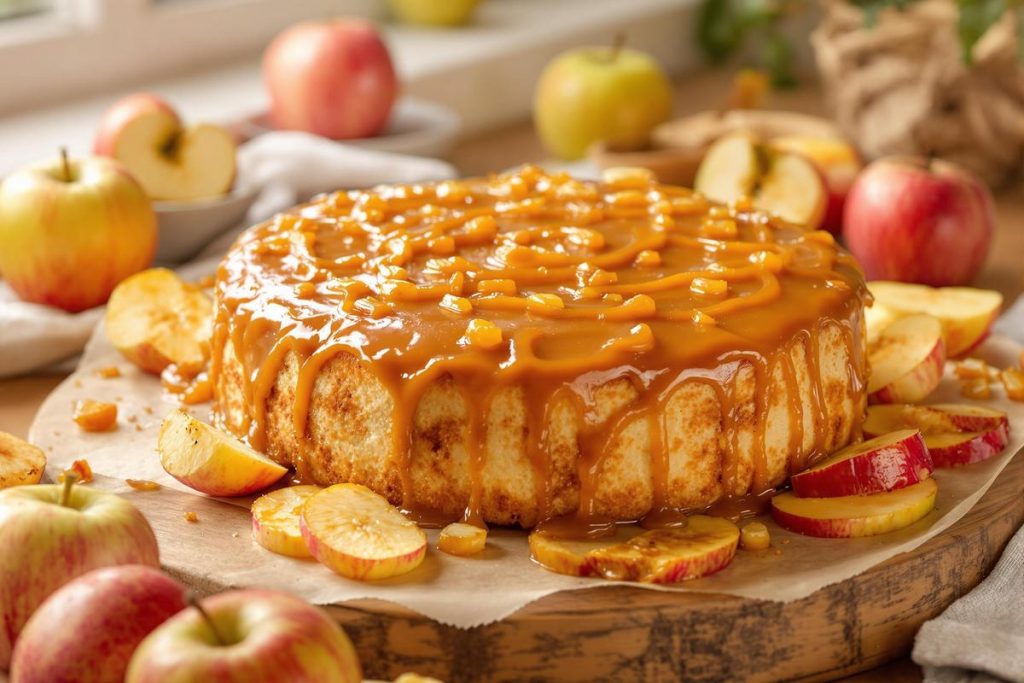 Ça fait toute la différence : Julie Andrieu partage sa recette de gâteau aux pommes caramélisées