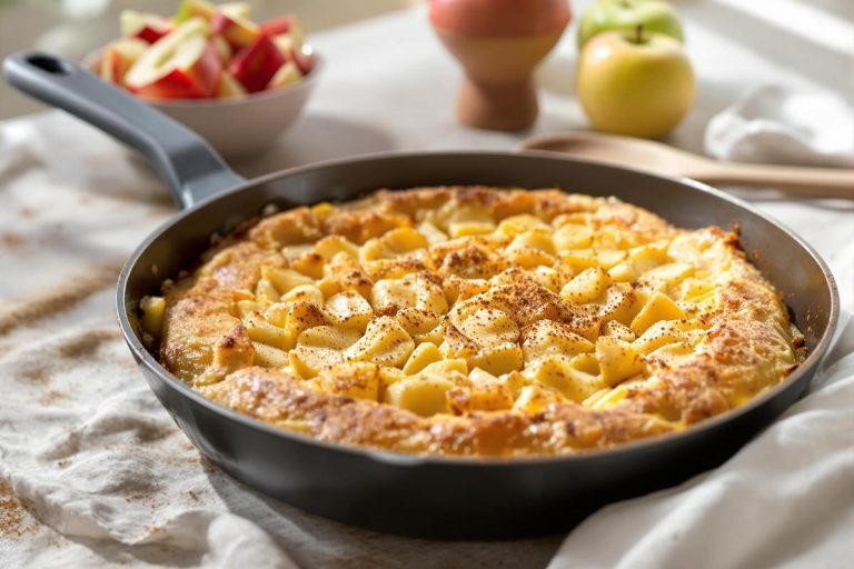 Gâteau à la poêle : recette facile aux pommes