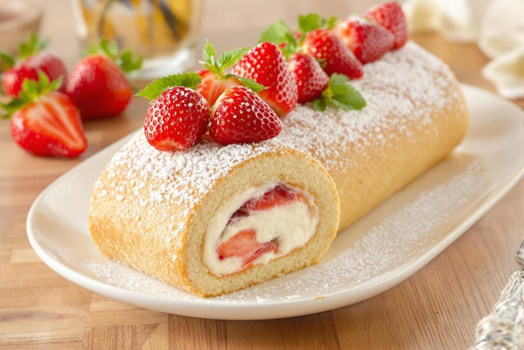 Gâteau roulé aux fraises : voici une recette légère et facile à préparer !