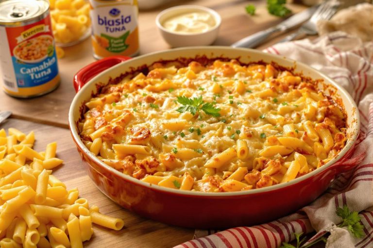 Ce gratin de pâtes au thon ne demande que 15 minutes de cuisson.jpg