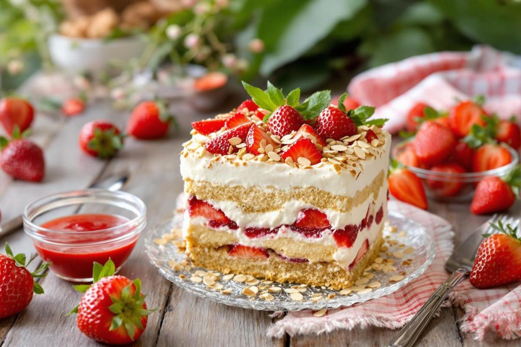 Pour un tiramisu aux fraises moins sucré et tout aussi délicieux, Julie Andrieu partage son petit secret qui fait toute la différence.jpg