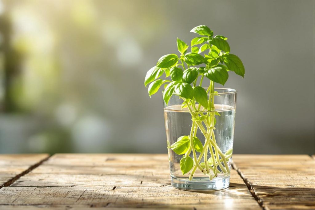 Connaissez-vous l'astuce du verre d'eau pour avoir du basilic frais tout cet été et faire des économies ?.jpg