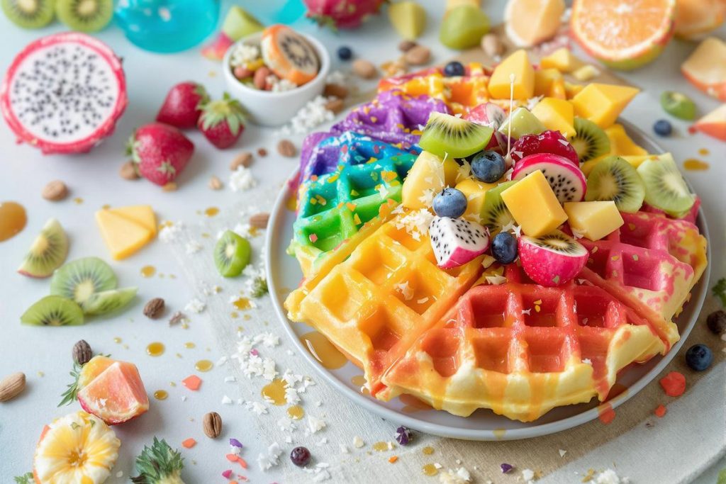 Gaufre arc en ciel fruit exotique : recette et astuces.jpg