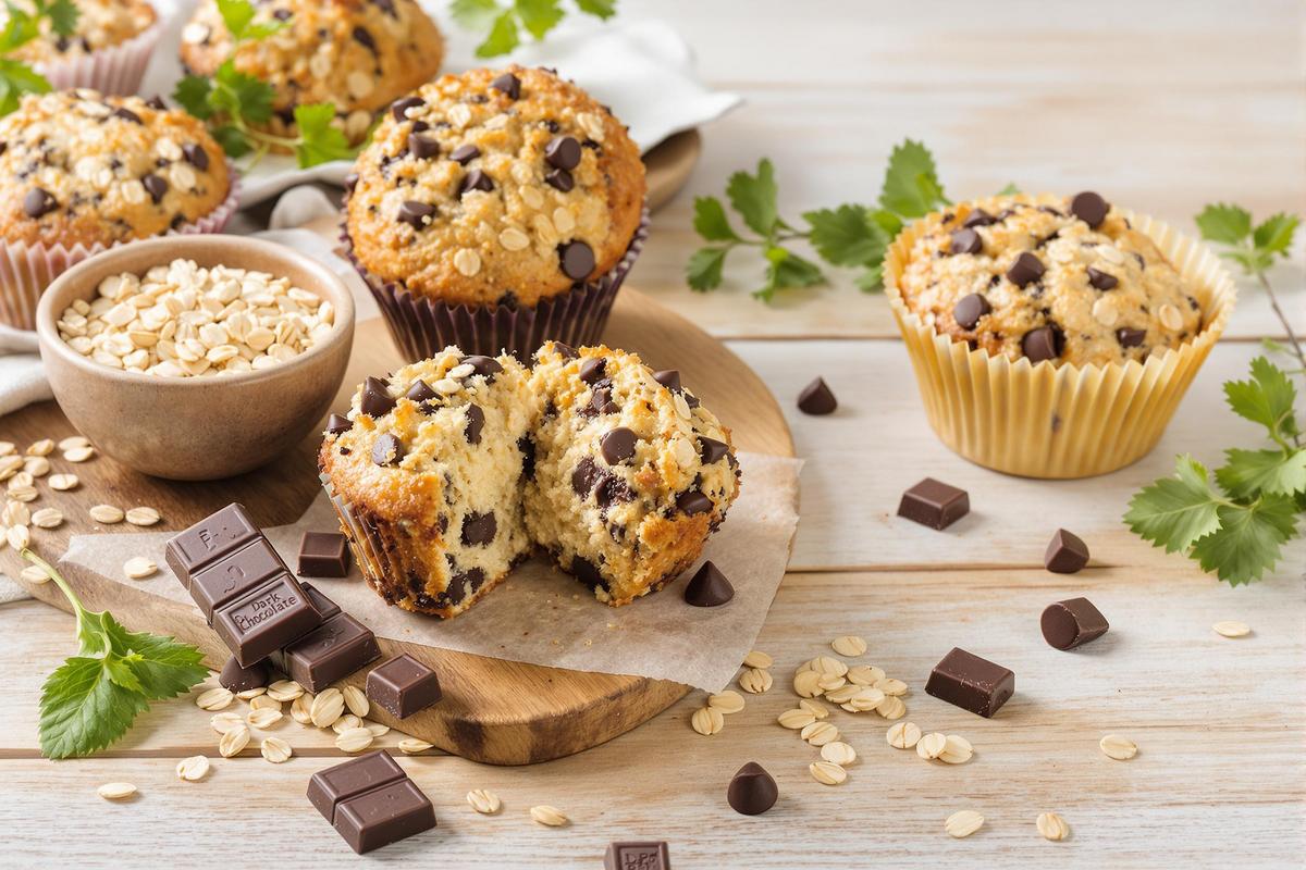 La recette saine pour se faire plaisir : les muffins aux flocons d'avoine et chocolat.jpg