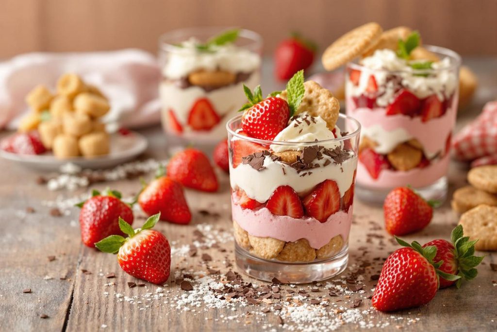 Vous n'allez plus jamais faire de charlotte aux fraises autrement après avoir vu ces verrines express et gourmandes.jpg