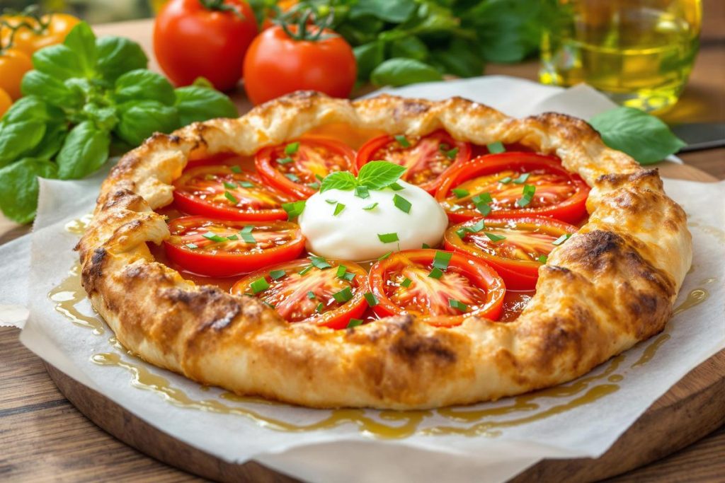 Cette tarte rustique tomate et burrata est parfaite pour les repas d’été.jpg