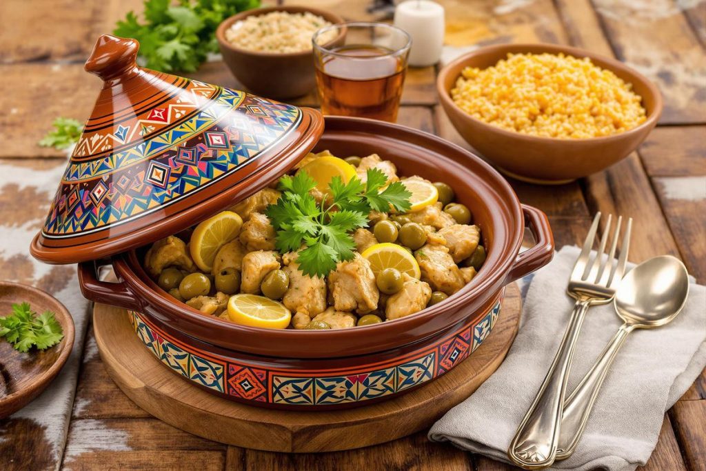 Et si on préparait ensemble un tajine selon les règles de l'art ? : Julie Andrieu partage sa recette au poulet et aux olives.jpg
