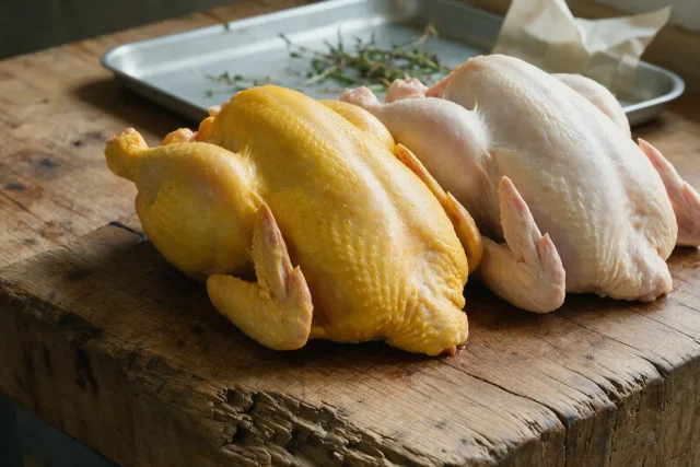 Poulet jaune ou blanc : quelles différences et lequel choisir ?