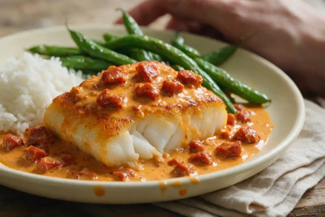 Poisson sauce chorizo : recette crémeuse et facile