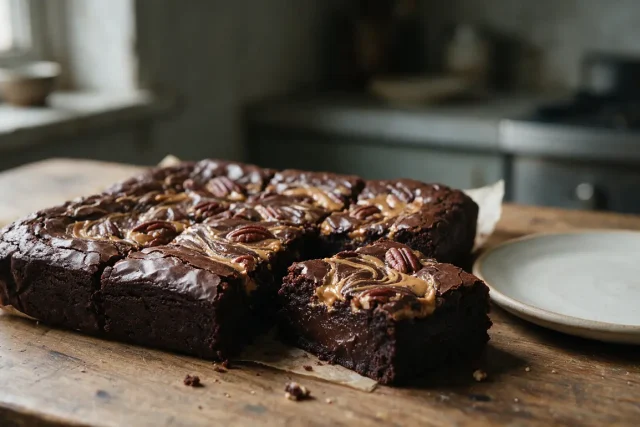 Brownie : j&rsquo;ai remplacé le beurre par de la pâte de cacahuète et la texture est encore plus fondante